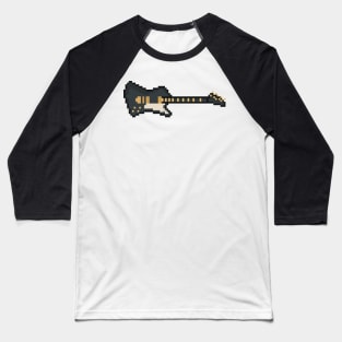 Pixel Black / Explorer Guitar Baseball T-Shirt